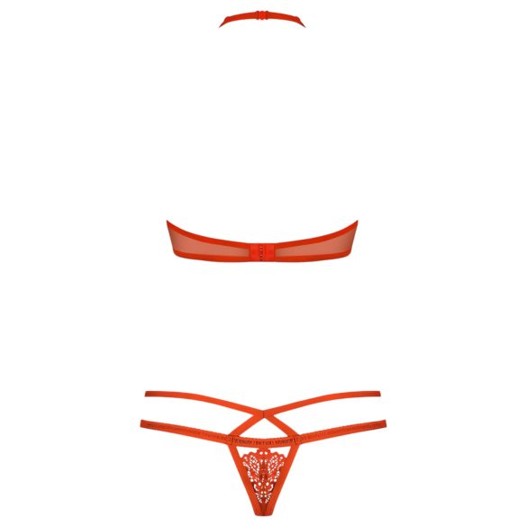 Obsessive 838-SET-3 - Rotes Spitzen-BH-Set mit Riemen