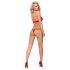 Obsessive 838-SET-3 - Rotes Spitzen-BH-Set mit Riemen - L/XL