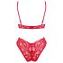 Obsessive Atenica - Rotes Kreuzträger-Dessous-Set - M/L