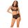 Obsessive Elizenes – gemustertes, transparentes BH-Set (Schwarz)
