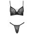 Cottelli Party - Schnürkorsett-Set (schwarz) - 85C/L