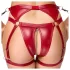 Cottelli Bondage - Glänzendes BH-Set & Handschellen (Rot) - M
