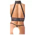 Abierta Fina - Offenes Kettendessous-Set (Schwarz) - M