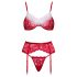 Cottelli - Spitzen-Weihnachts-BH-Set (rot) - L/XL