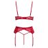 Cottelli - Spitzen-Weihnachts-BH-Set (rot) - L/XL