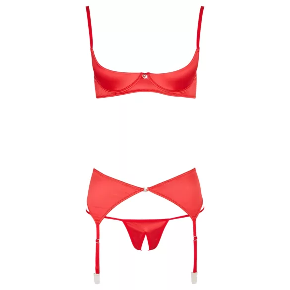 Cottelli - Herz-Offene Hebe-BH-Set (Rot)