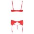 Cottelli - Herz-Offene Hebe-BH-Set (Rot) - 80B/M