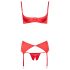 Cottelli - Herz-Offene Hebe-BH-Set (Rot) - 85C/L