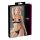 Cottelli - Glitzerndes Ketten-Satin-Lift-BH-Set (Schwarz) - 85B/L