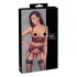 Cottelli Bondage - Mattes, Spitzen-BH-Set (Rot) - L