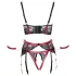 Cottelli Bondage - Mattes, Spitzen-BH-Set (Rot) - L