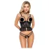 Abierta Fina - Offener String und Korsett (schwarz)