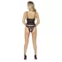 Abierta Fina - Offener String und Korsett (schwarz) - L