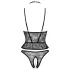 Abierta Fina - Offener String und Korsett (schwarz) - L