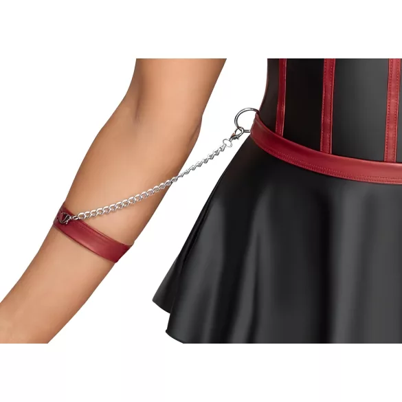 Cottelli Bondage - glänzendes Set mit Handfesseln (schwarz) - 80B/M