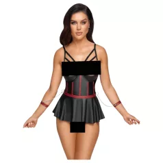   Cottelli Bondage - glänzendes Set mit Handfesseln (schwarz) - 85B/L