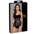 Cottelli Bondage - glänzendes Set mit Handfesseln (schwarz) - 85B/L