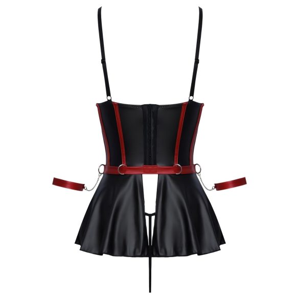 Cottelli Bondage - Glänzendes Set & Handfesseln (Schwarz) - 85B/L