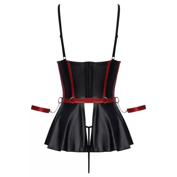 Cottelli Bondage - glänzendes Set mit Handfesseln (schwarz) - 85B/L