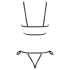 Cottelli Bondage - Glänzendes Körpergeschirr Bikini (schwarz) - M