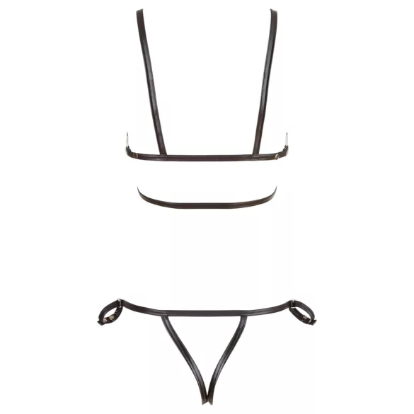 Cottelli Bondage - Glänzendes Körpergeschirr Bikini (schwarz) - L