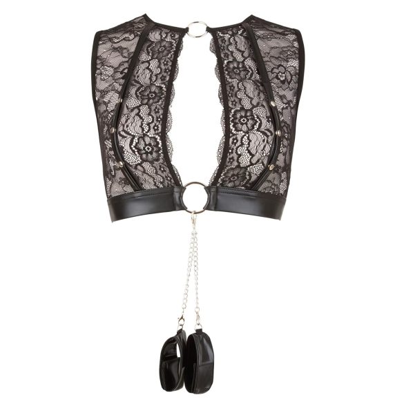 Cottelli Bondage - Spitzenwäsche-Set (4-teilig) - L
