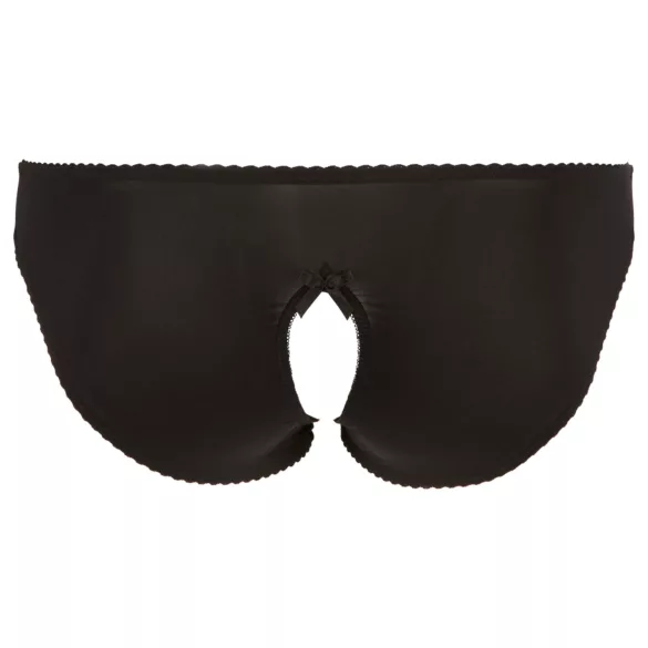 Cottelli Plus Size - Spitzen-Offen-Slip (schwarz) - XL