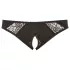 Cottelli Plus Size - Spitzen-Offen-Slip (schwarz) - 3XL