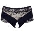 Cottelli Plus Size - Offene Spitze-Perlen-Slip (Schwarz) - XL