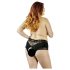 Cottelli Plus Size - Offene Spitze-Perlen-Slip (Schwarz) - XL