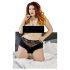 Cottelli Plus Size - Offene Spitze-Perlen-Slip (Schwarz) - XL