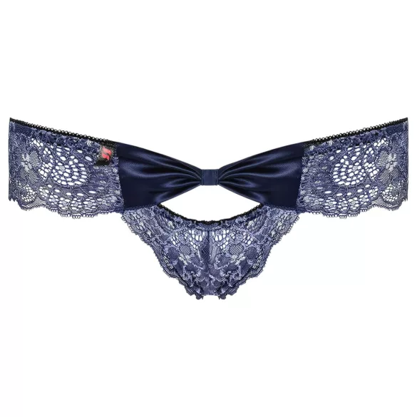 Obsessive Auroria - Schleifenverzierte Damen-Slips (Blau) - L/XL