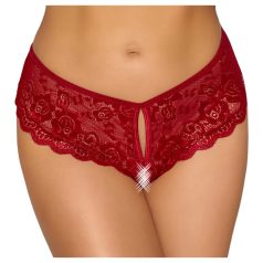 Cottelli - offener Spitzen-Slip (rot)