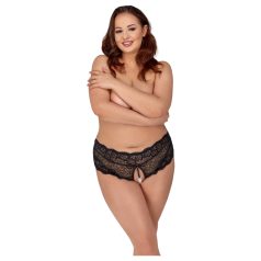Cottelli Curves - Offene Spitzenpanty (Schwarz)