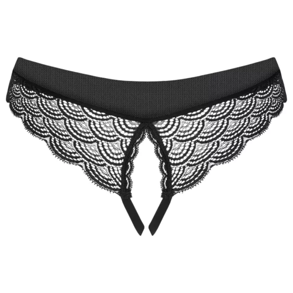 Obsessive Chemeris - Offener Tanga (Schwarz) - M/L