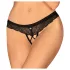 Obsessive Chemeris - Offener Tanga (Schwarz)