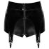 Noir - Glänzende Hotpants mit Strumpfhalter (Schwarz) - L