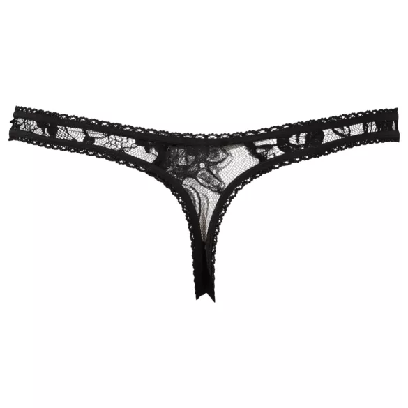 Cottelli - Schwarzer Spitzen-Sextanga - M
