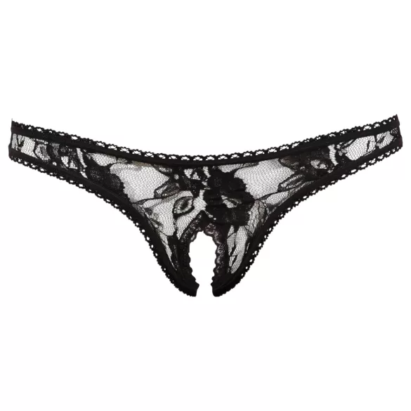 Cottelli - Schwarzer Spitzen-Sextanga - XL