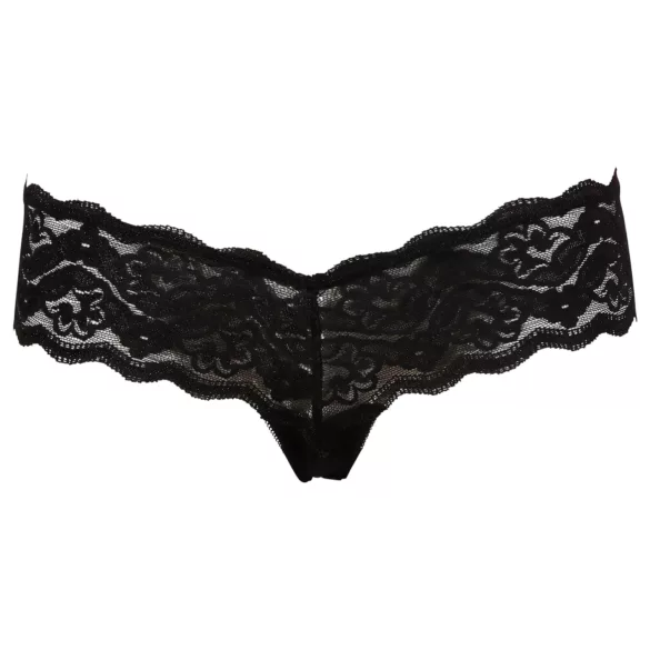 Cottelli - Perlen-Spitzen-Tanga (schwarz) - L