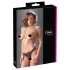 Cottelli - Perlenverzierte offene Spitzen-Tanga (schwarz) - M