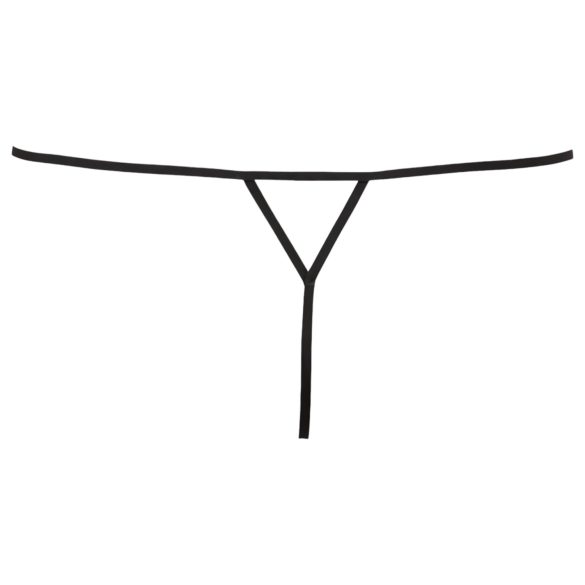 Cottelli - Strass Damen-String ouvert (schwarz) - M/L