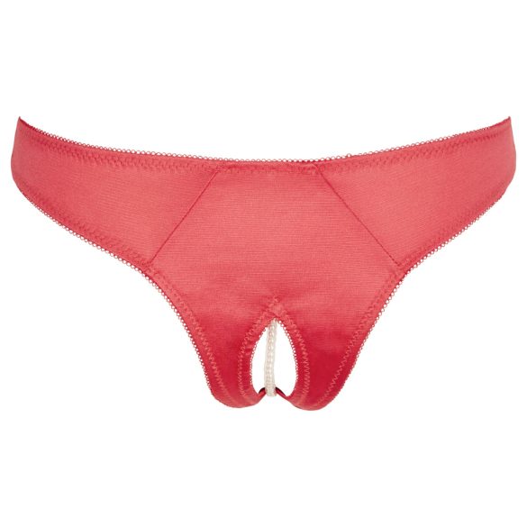 Cottelli - Perlen und offene Blumen-Damenhose (rot) - M