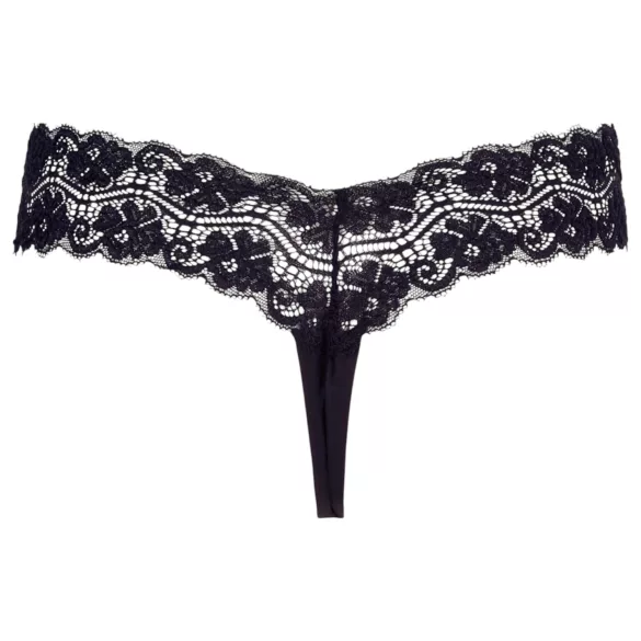 Cottelli - Doppelperlen Spitzen-String (schwarz) - XL