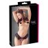 Cottelli - Offener Perlen-String mit Rüschen (Schwarz) - XL