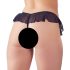 Cottelli - Offener Perlen-String mit Rüschen (Schwarz) - XL