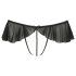 Cottelli - Offener Perlen-String mit Rüschen (Schwarz) - XL