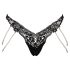 Cottelli - Luxus Perlenstickerei String (Schwarz)