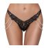 Cottelli - Luxus Perlenstickerei Tanga (schwarz) - M/L