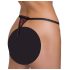 Cottelli - luxuriöser, rosé-perlenbesetzter String (schwarz) - M/L